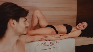 Couple enjoying a relaxing spa day at Sunset Hotel Luxury & Spa.